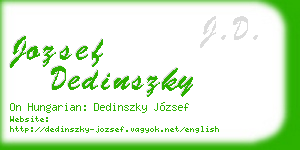 jozsef dedinszky business card